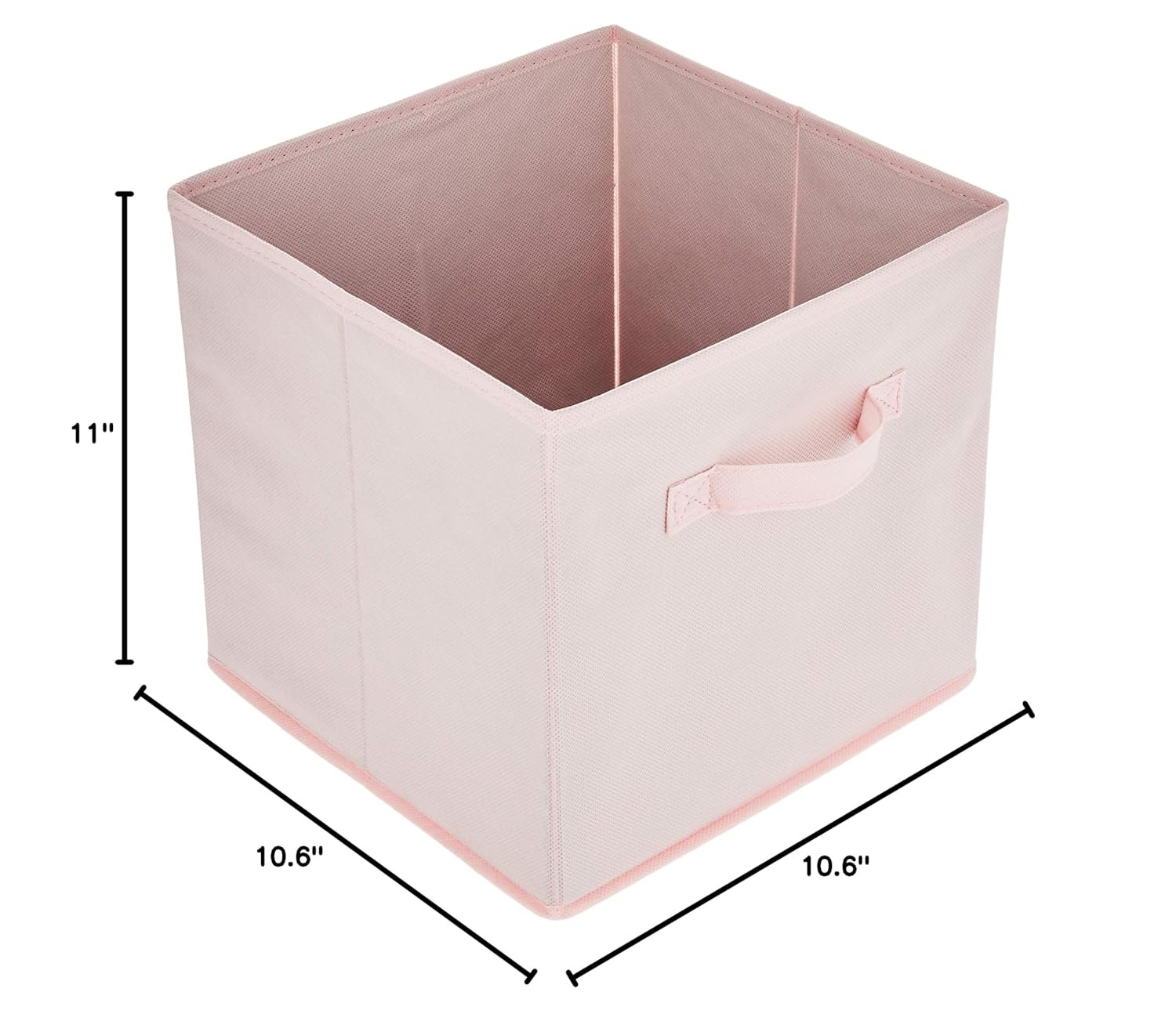 Home Furnishings Collapsible Storage Bins, Set of 4, Rose Quartz