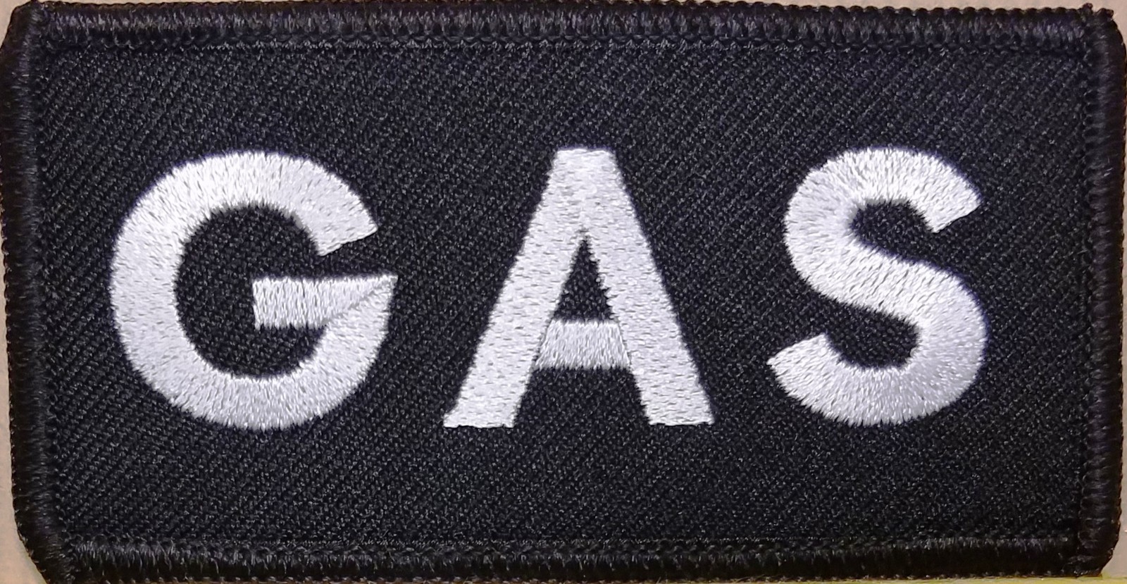 GAS Iron-On Patch Morale Tactical Travel Emblem Black & White Version #36
