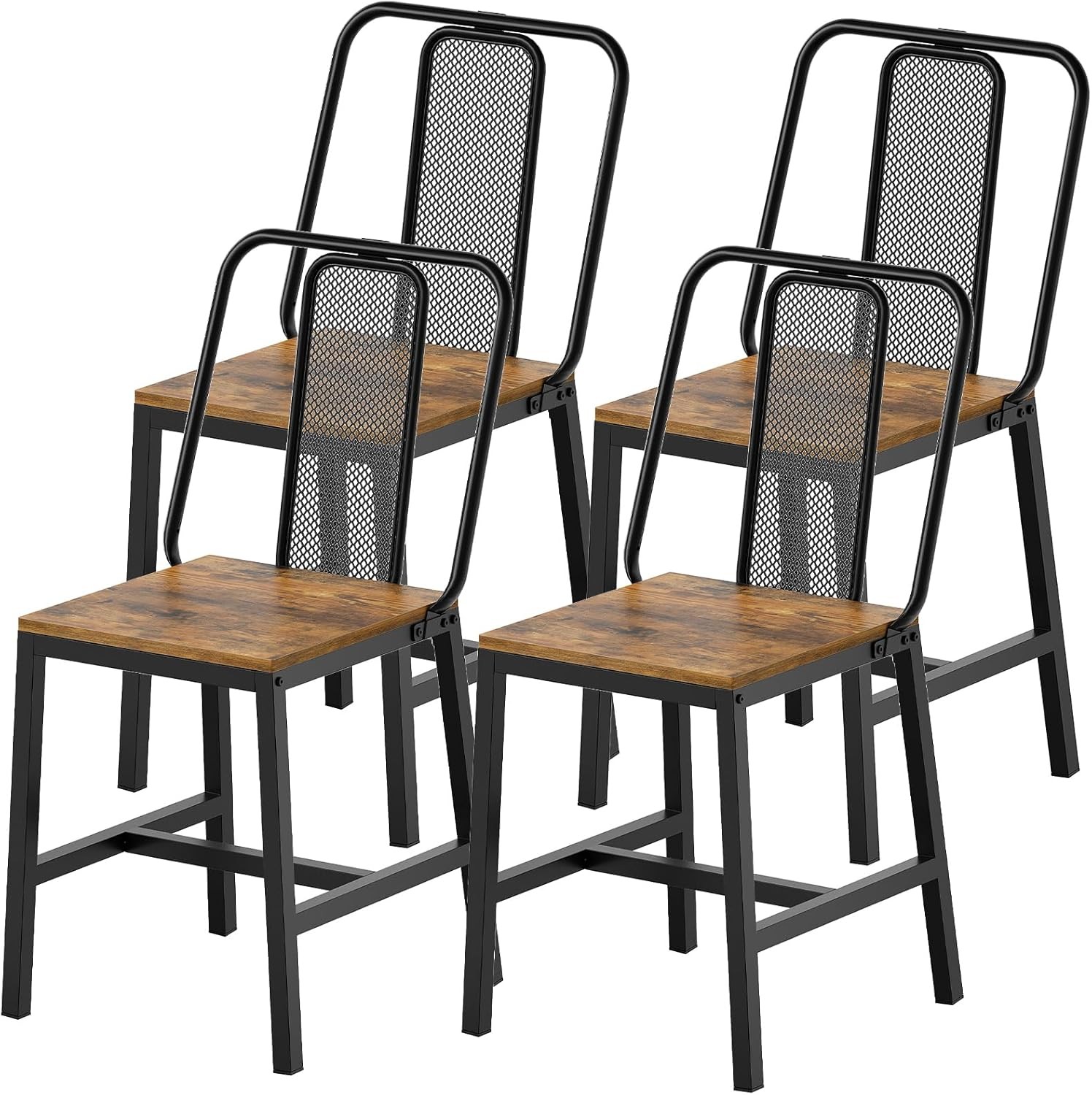 Dining Chairs Set of 4 Wooden Kitchen Chairs Farmhouse Dining Chairs W/ Back