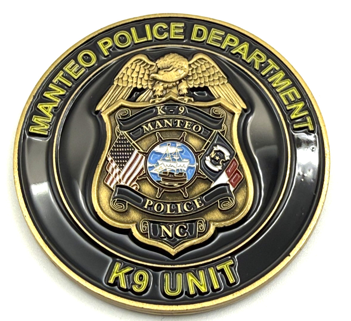 G16 Manteo Police Department K9 Unit North Carolina State Challenge Coin