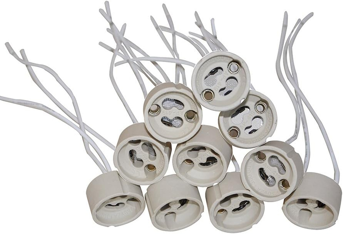 GU10 Socket Wire Connector - Pack of 10 for Light Bulbs