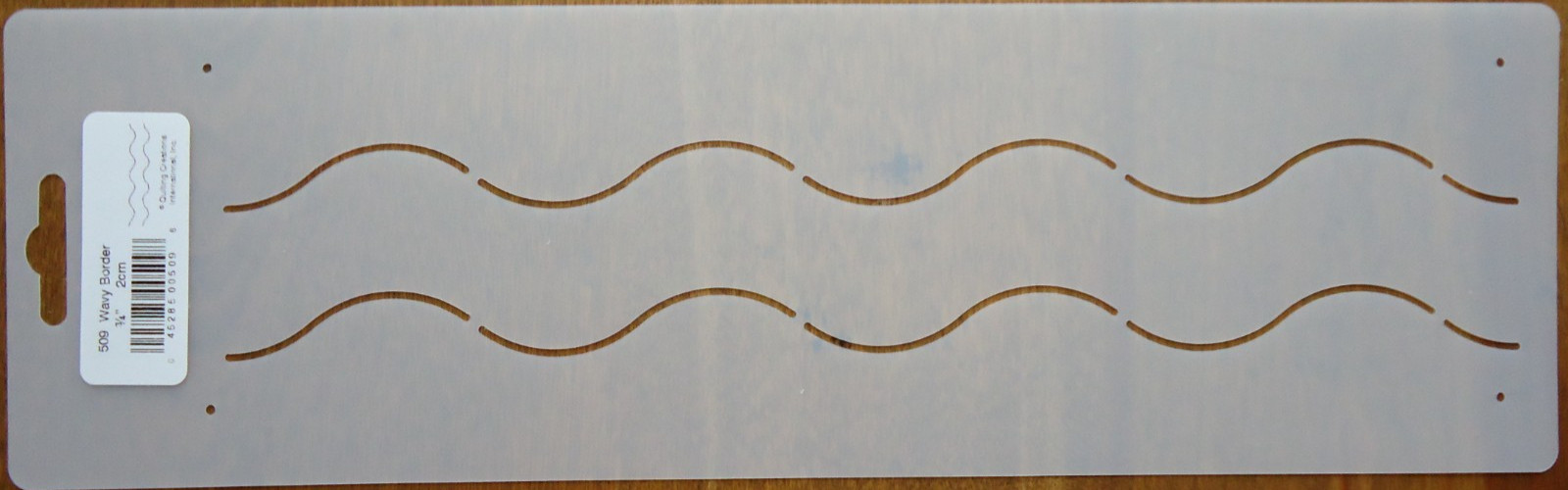 Stencil Quilting Wavy Border quilt QC 3/4" 2cm template stitch sew 509 crafts