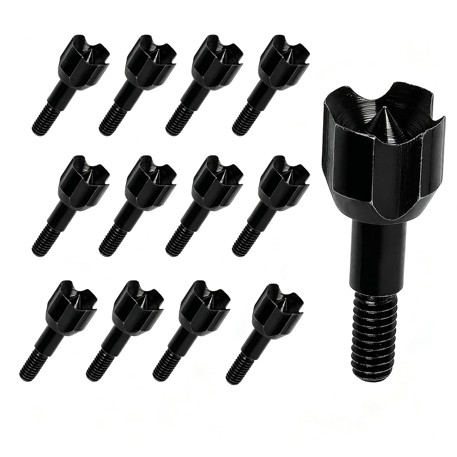 SPG Small Game Broadheads 12PACK - 100 Grain Blunt Arrow Tips Carbon Black