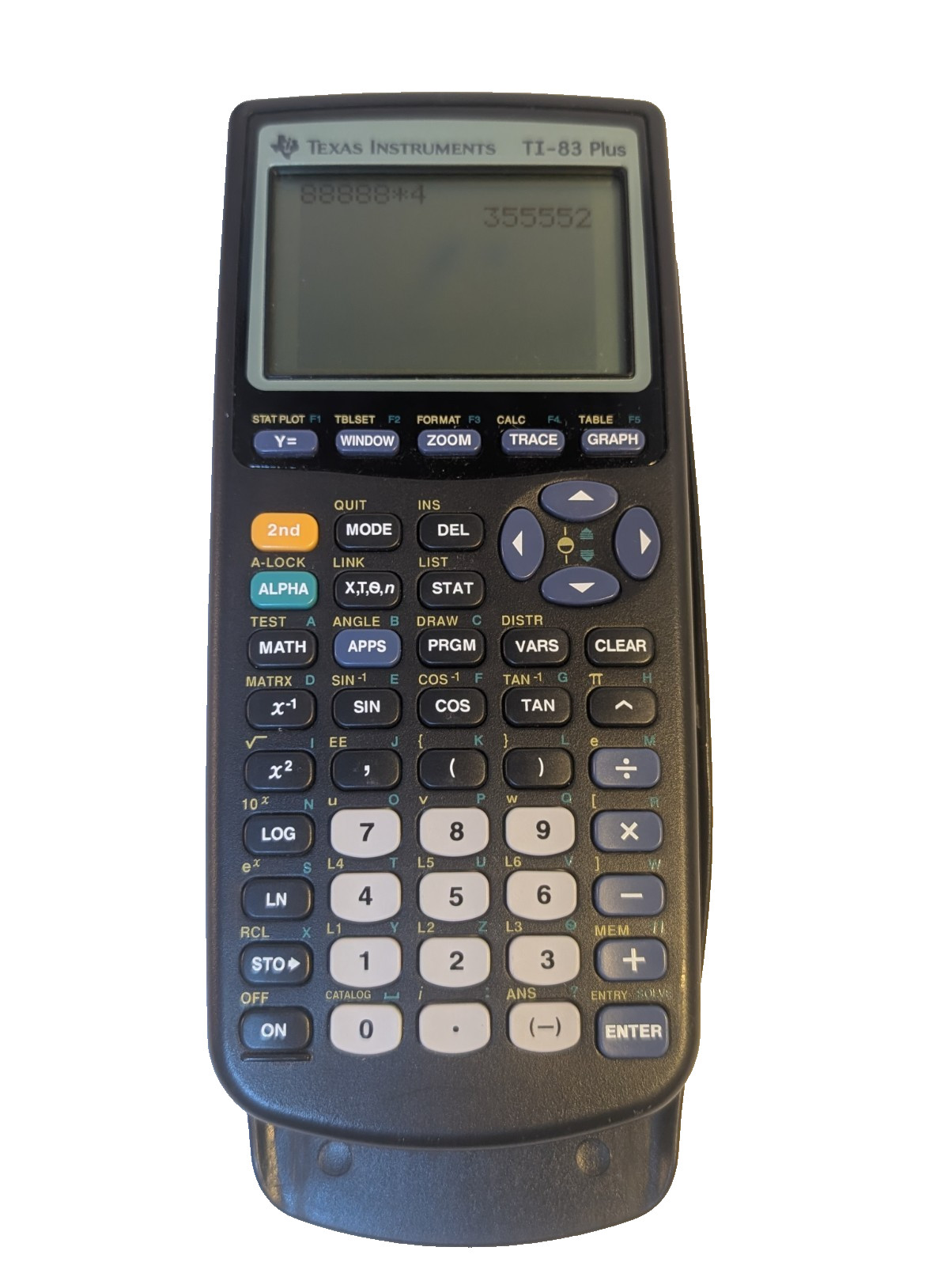 Texas Instruments TI-83 Plus Calculator Black Tested With Cover !!!!!