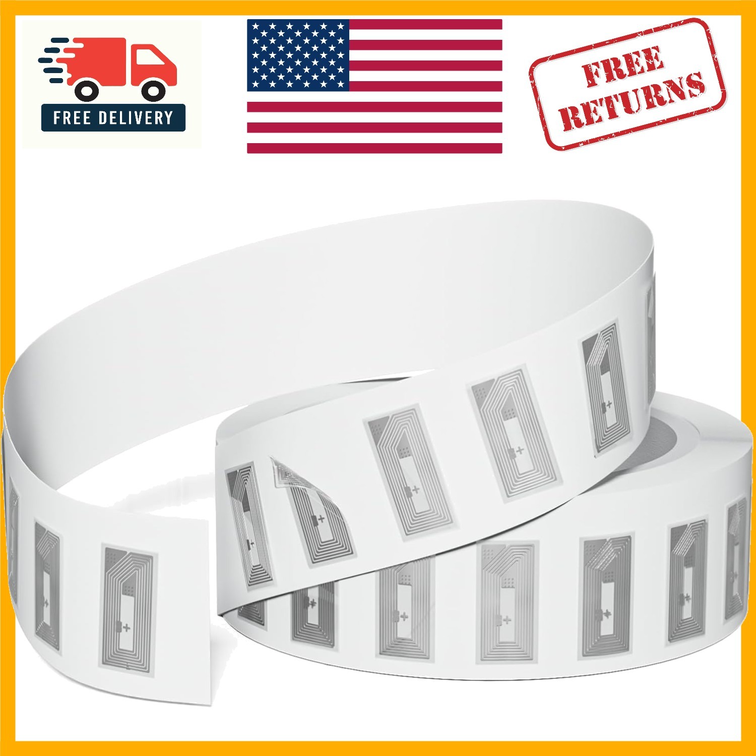 50 Ultra-Thin NFC Tags with Strong Adhesive - Compatible with All Devices