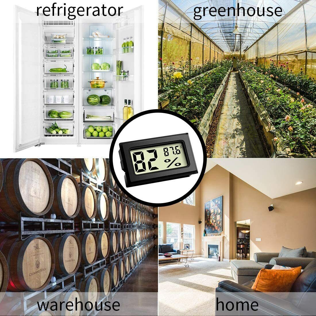 Digital LCD Indoor Temperature Humidity Meter Thermometer Fahrenheit Hygrometer
