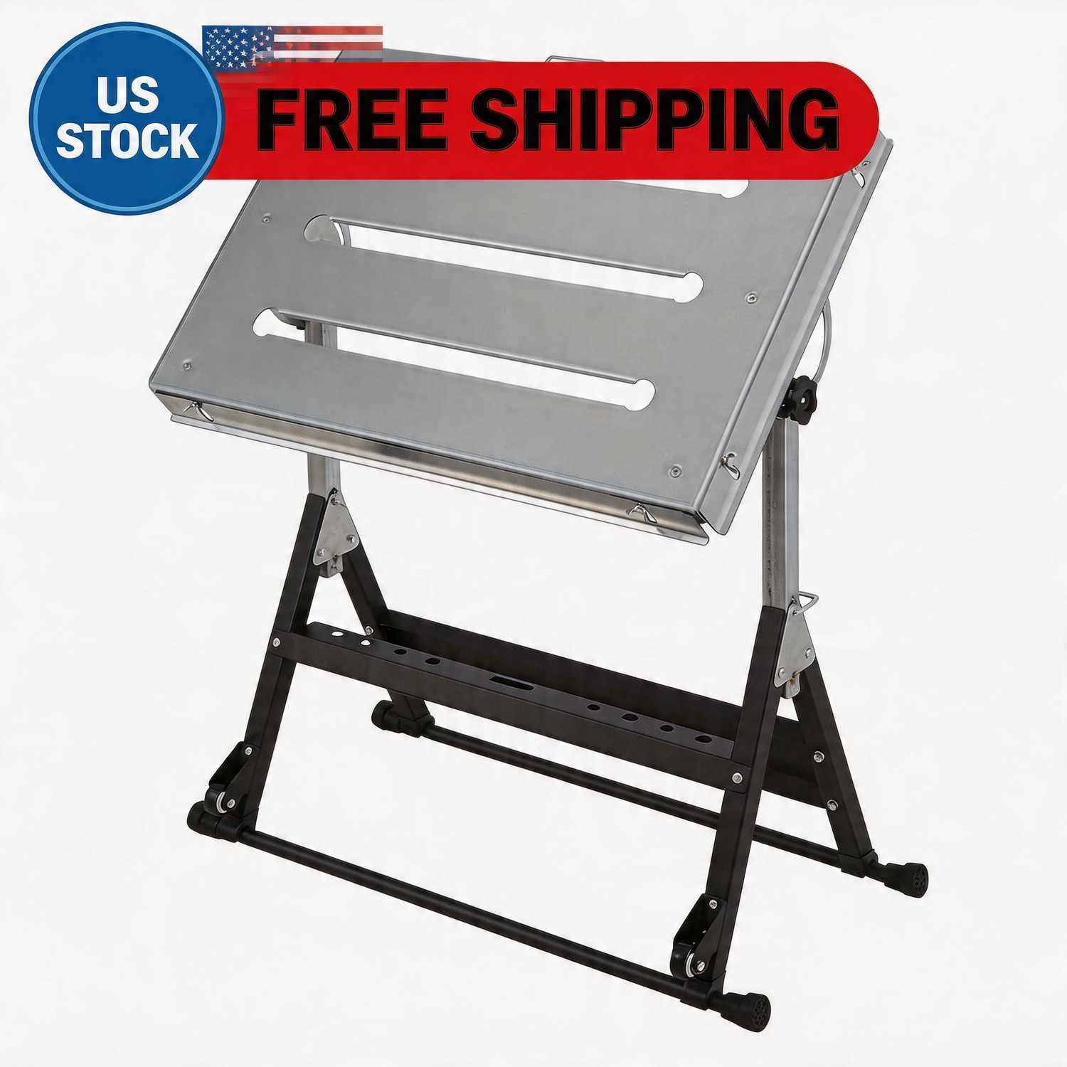 Welding Table Inch Steel Folding Workbench 500 Lbs Load Capacity, Adjustab 44x2