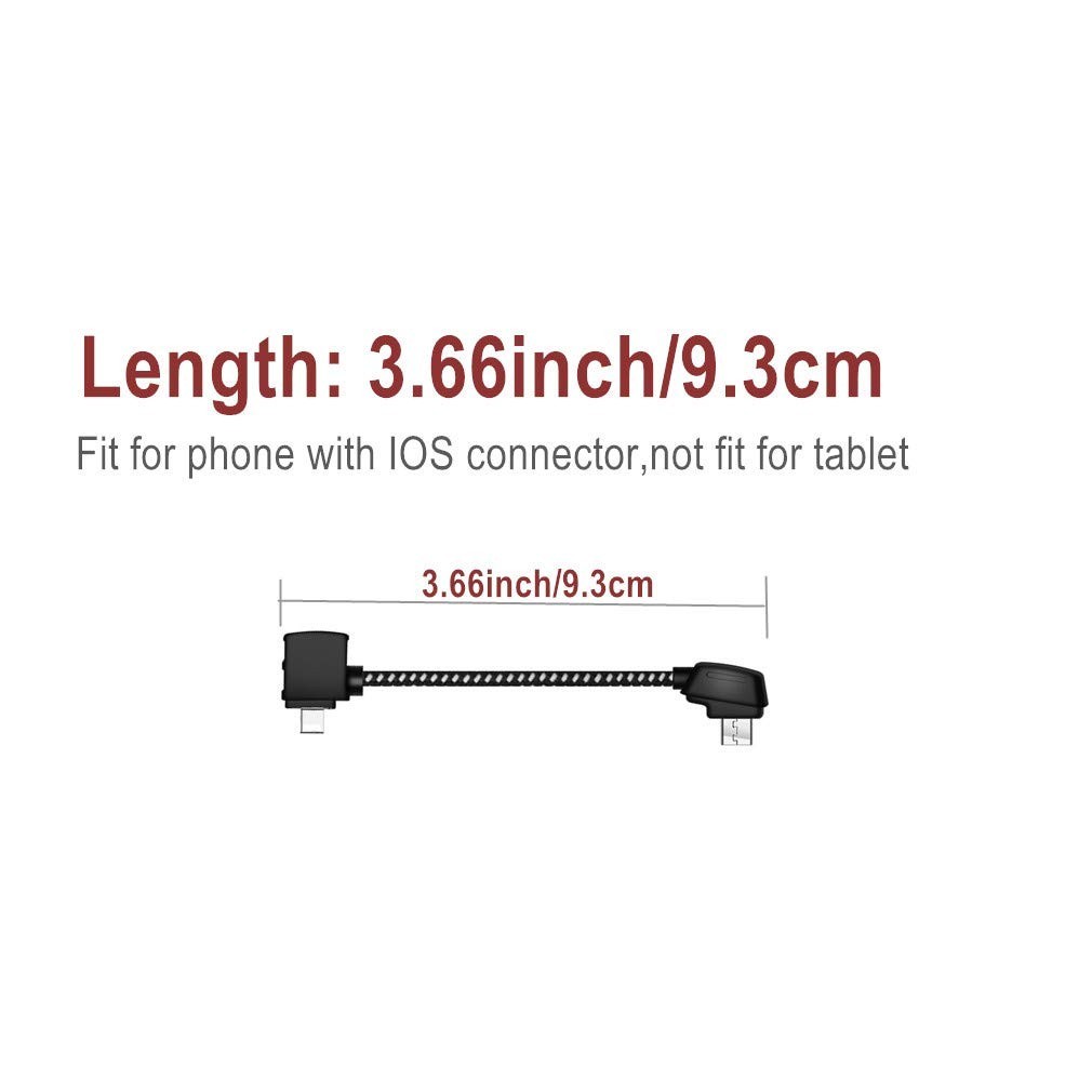 Hanatora 3.66 Inch iOS Remote Controller Cable for DJI Mavic Mini Mavic 2 Pro