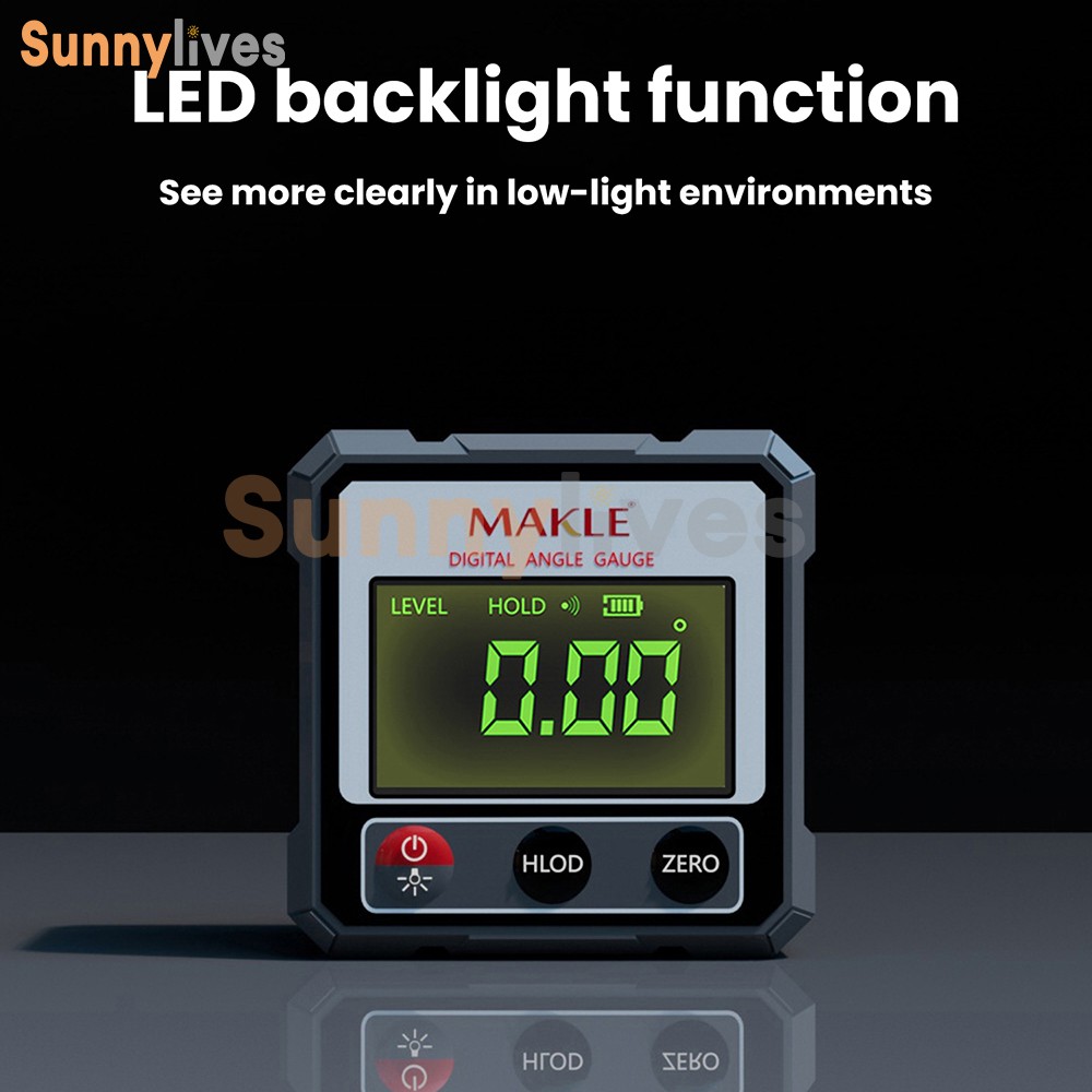 Digital Angle Finder Laser Level Gauge Inclinometer Magnetic Protractor Type-C
