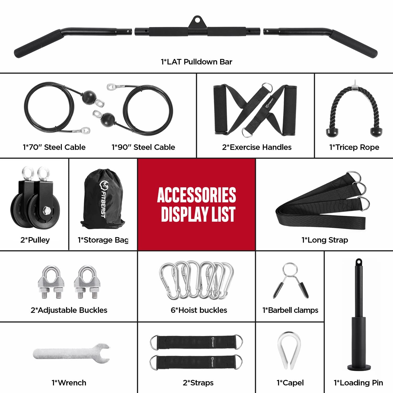 Pulley System Gym, Cable Weight Pulley System For Gym Lat Pulldown, Biceps Curl