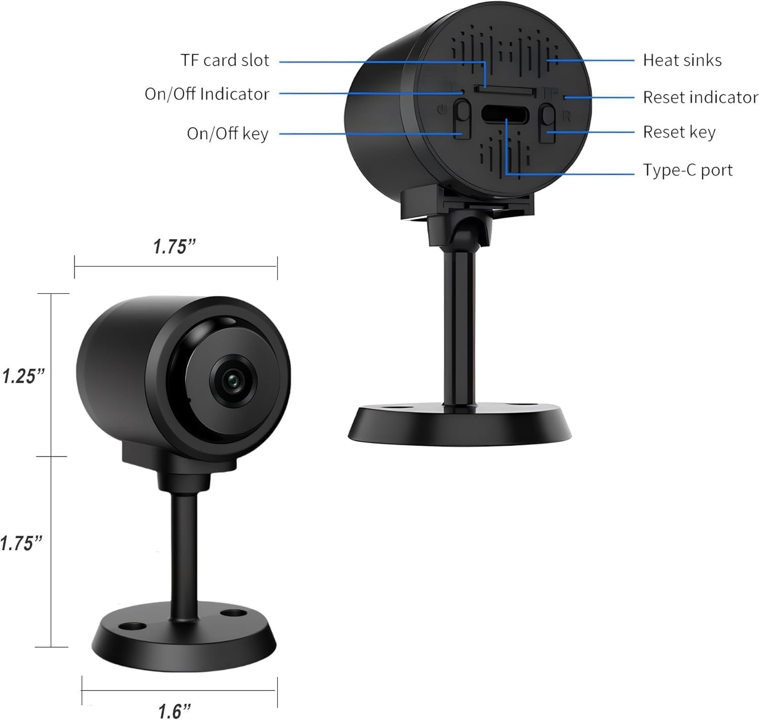 Versatile Wireless Surveillance: 2K Camera with Night Vision & Cloud Recording