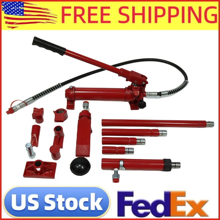 ⭐10T Porta Power Hydraulic Jack Kit,Hydraulic Multifunctional Jack,20000LB,Repai