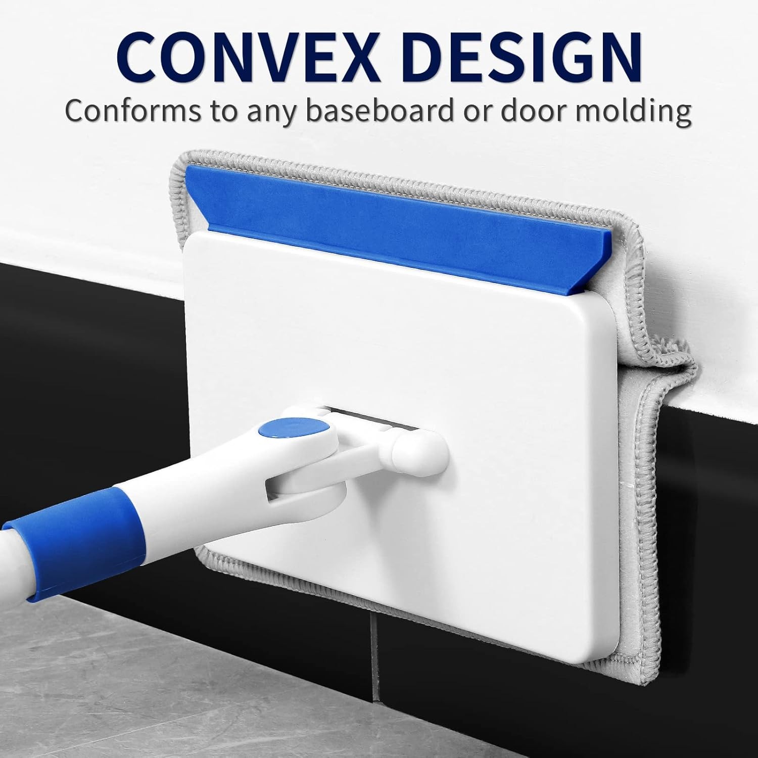 Baseboard Cleaner Tool with Handle, Wall Cleaner with Extendable Long Handle