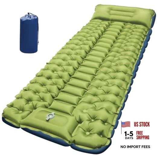 Camping Sleeping Pad, Ultralight Camping Mat with Built-in Foot Pump, 1
