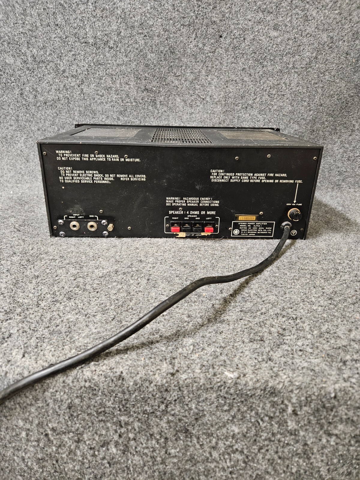 Nikko alpha I Stereo power amplifier alpha 1