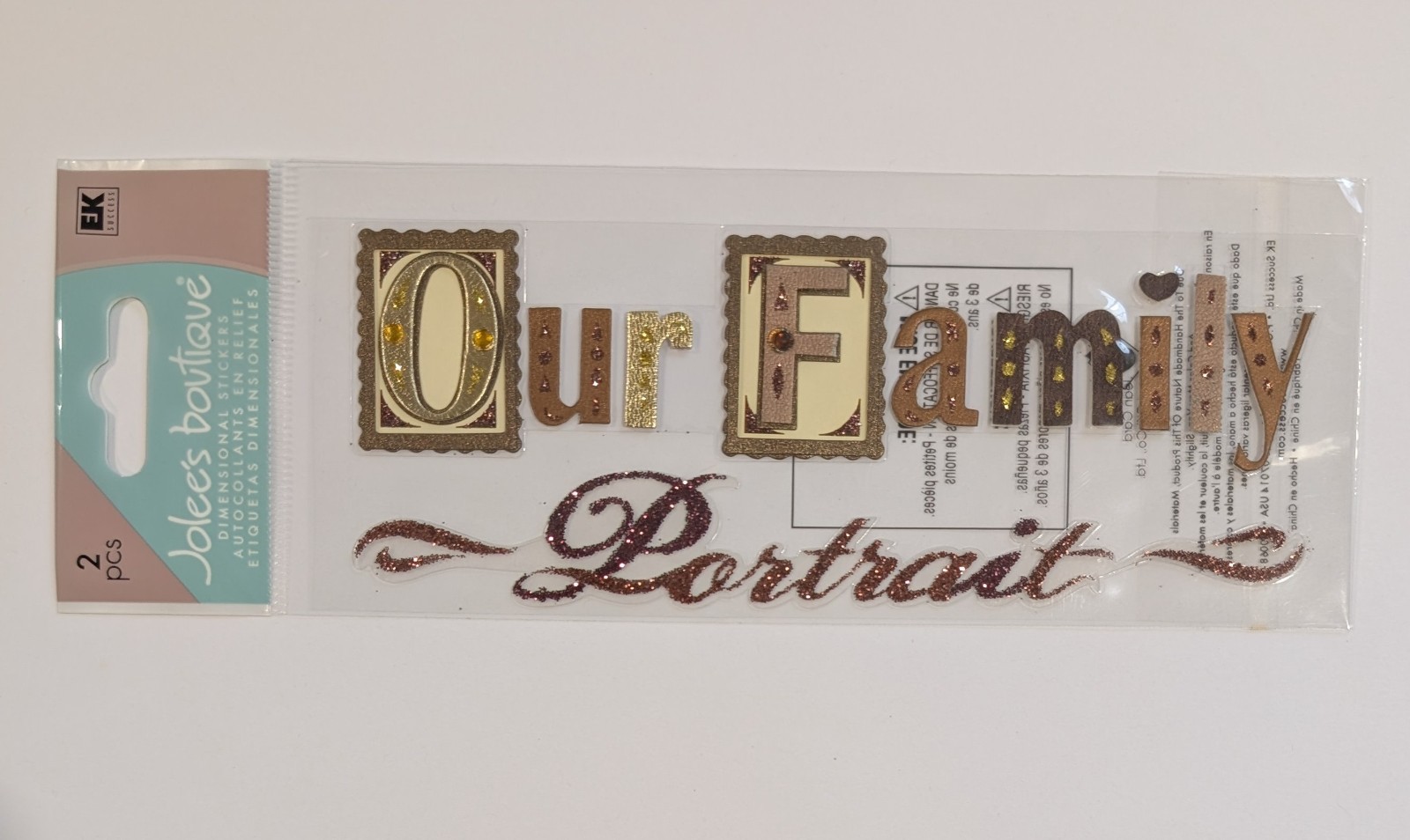 Jolee's Our Family Portrait Memories Scrapbooking Title Stickers