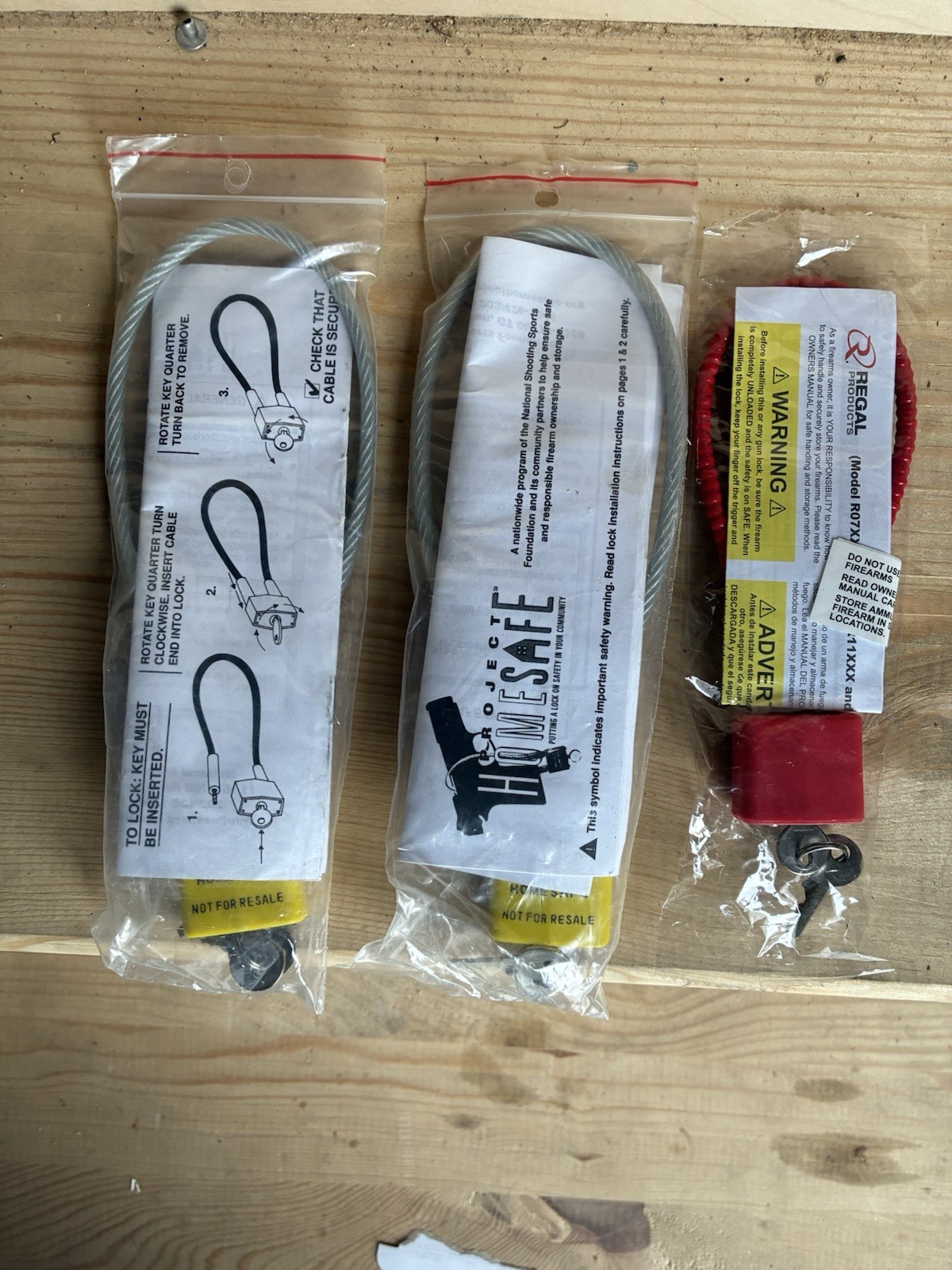 Gun Lock Cable 3 Pack