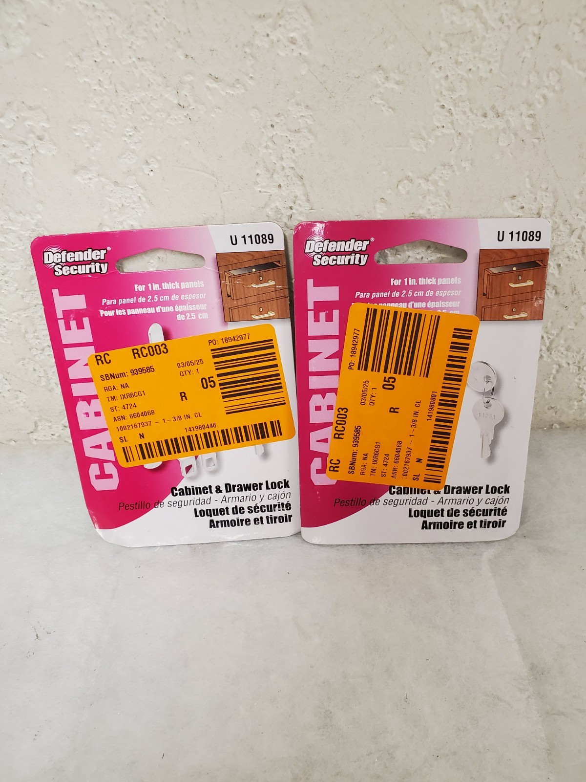 *LOT OF 2* Prime-Line 1-3/8 in. Classic Bronze Cam Lock (U 11089) *NEW/SEALED*
