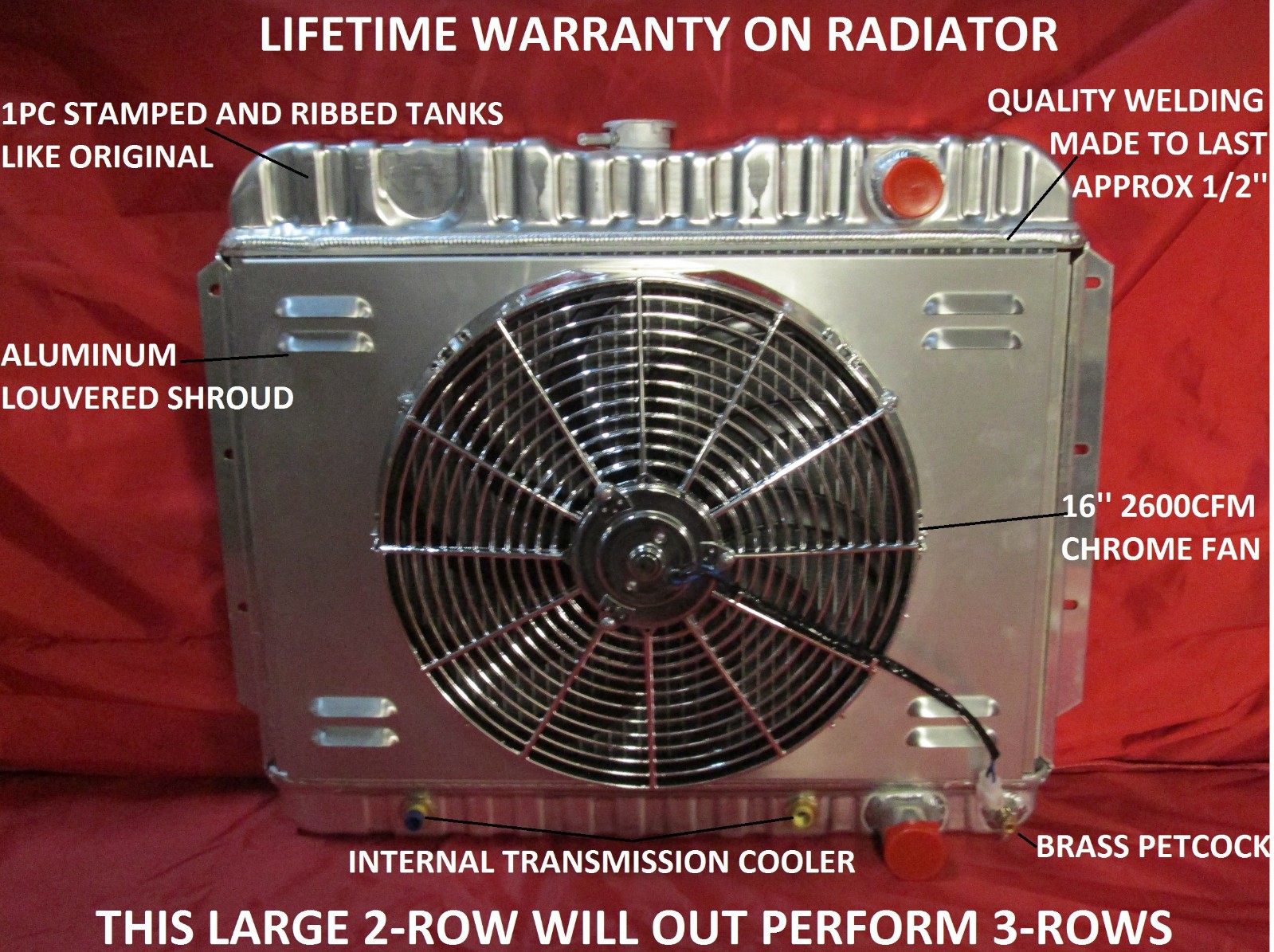 Radiator 1959 1960 1961 1962 1963 Chevrolet Impala, Bel Air, Biscayne, El Camino
