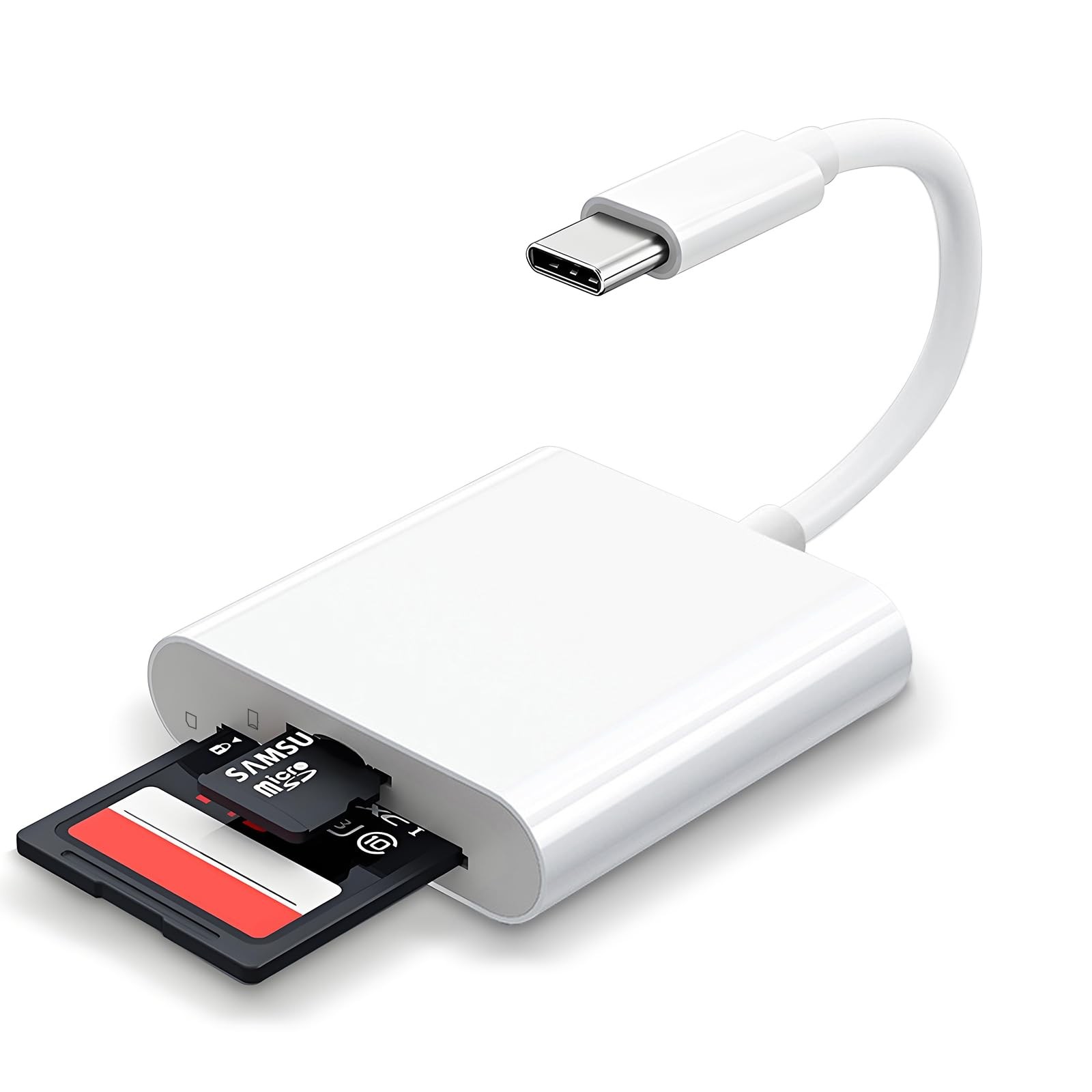 USB C SD Card Reader for iPhone 15 16/iPad/MacBook/Mac,Type C Memory Trail Camer