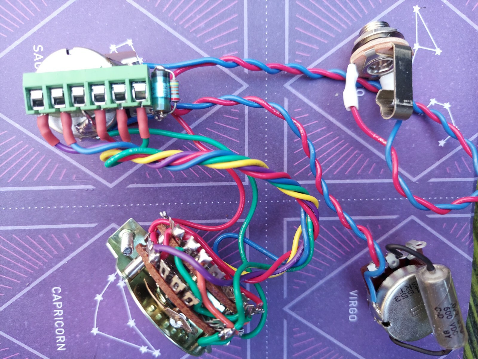 PRS  Solderless Harness 5/w Super Switch Bourns 500k pots .033 PIO KellingSound