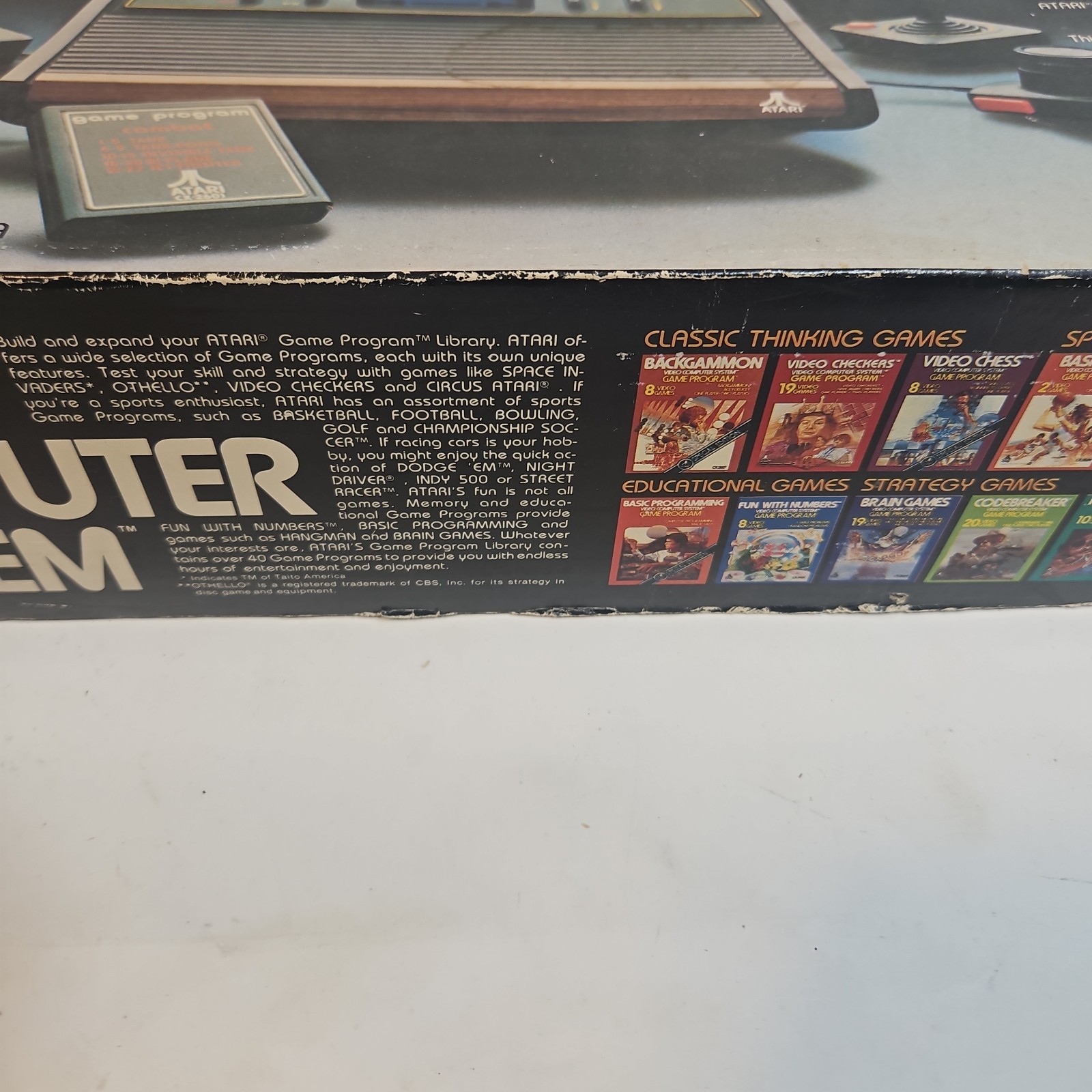 Atari 2600 Console, two sticks, two paddles. With Box. UNTESTED. Model CX-2600A