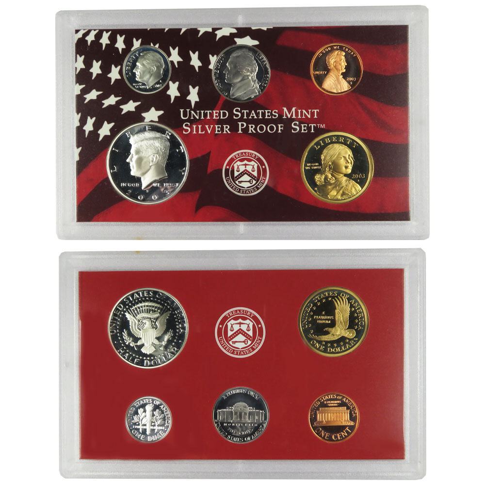 2003-S U.S. Silver Proof Coin Set GEM Proof OGP