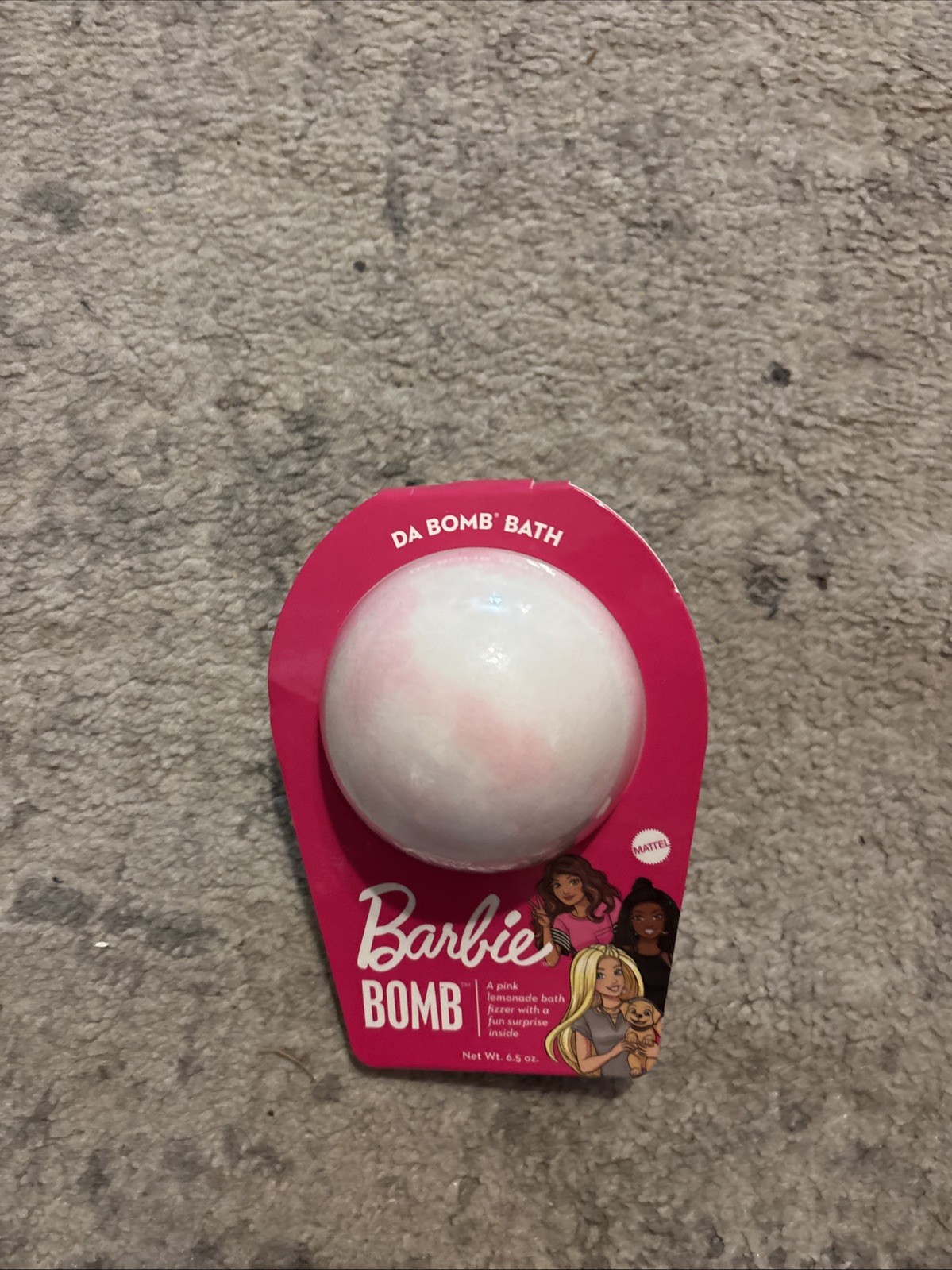 New! Da Bomb Bath Fizzers Barbie Pink Swirl Bath Bomb - 7oz Pink Lemonade