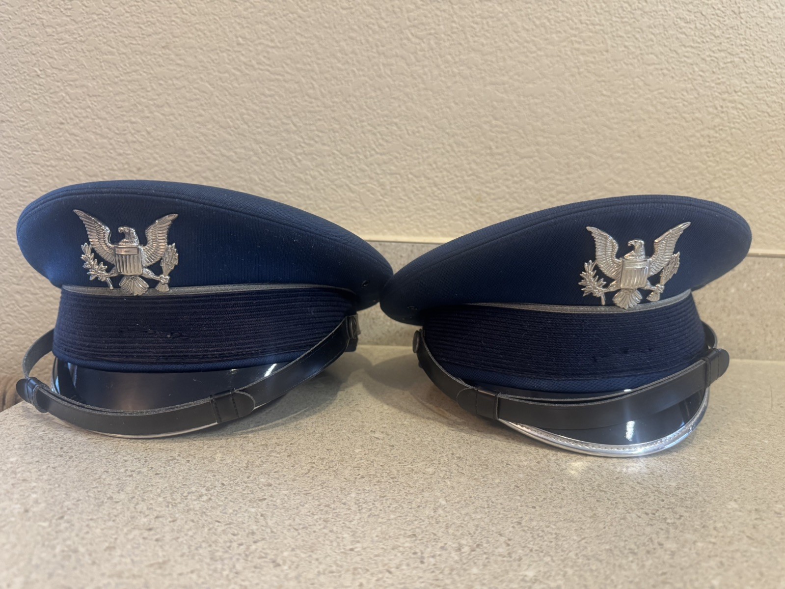 Bernard Cap Company Air Force Blue Dress Cap  Men’s Size  22 LOT OF 2