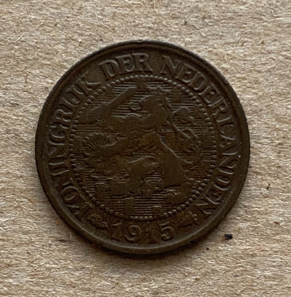 Netherlands, 1 Cent, 1915, KM#152