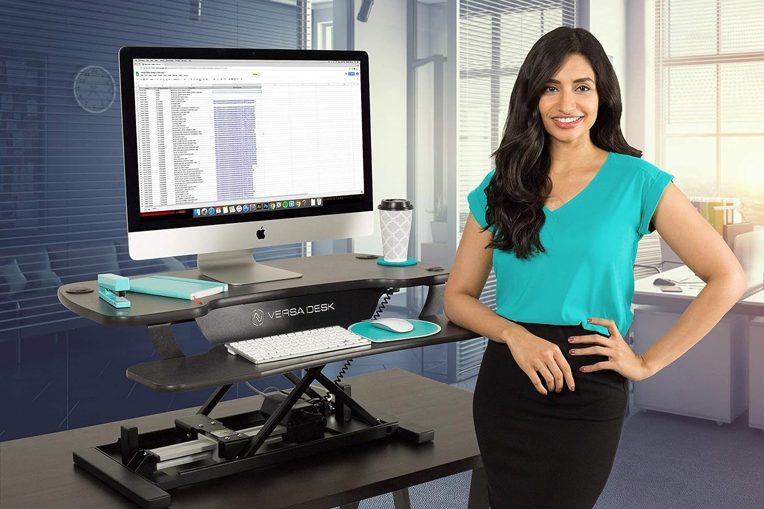 VERSADESK® PowerPro™ 40" Electric Standing Desk Converter - Adjustable Height