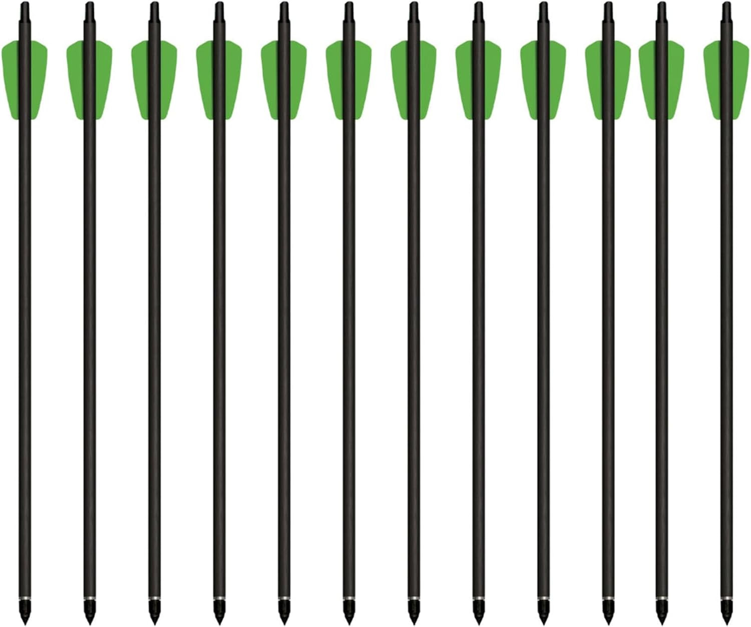 Cheap Shot 130 Carbon Crossbow Bolts, 15-Inch Length, 175-Grain, Pack of 12