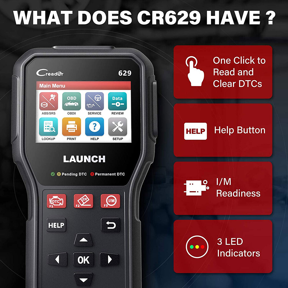 LAUNCH OBD2 Scanner ABS SRS System Diagnostic Tool Oil SAS BMS Reset Code Reader
