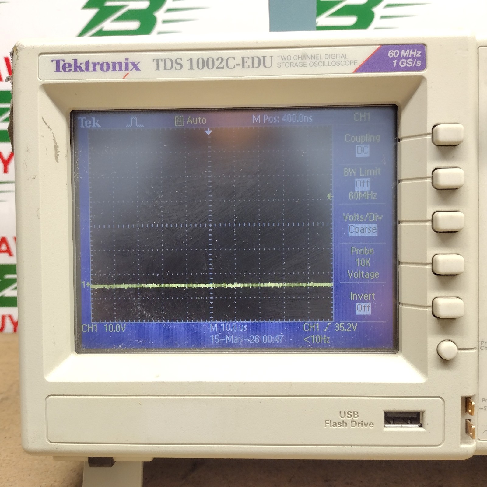 Tektronix TDS 1002C-EDU Two Channel Digital Storage Oscilloscope w/PwrCrd - USED