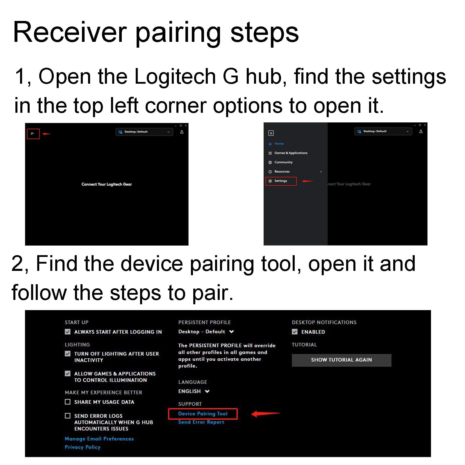 USB Dongle Mouse Receiver Replacement for Logi G Pro X Superlight