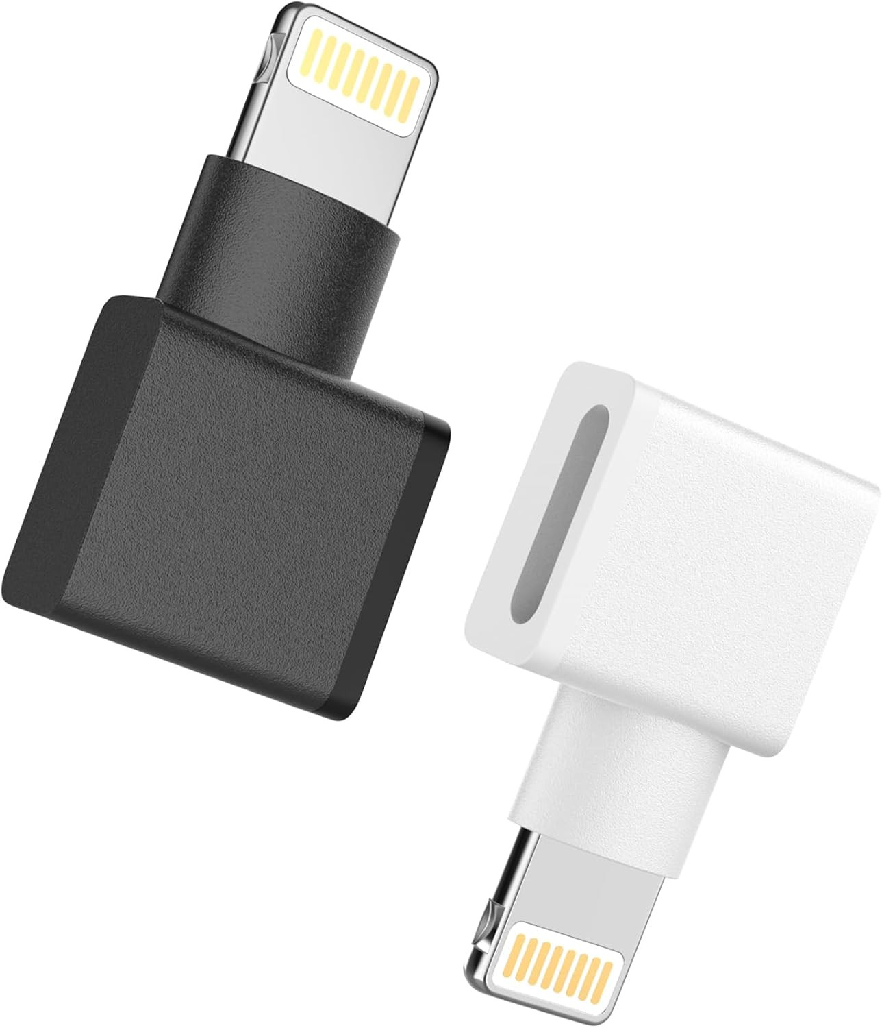 [Apple Mfi Certified] 90Degree Lightning Extender Adapter for Iphone | 2 Pack Ip