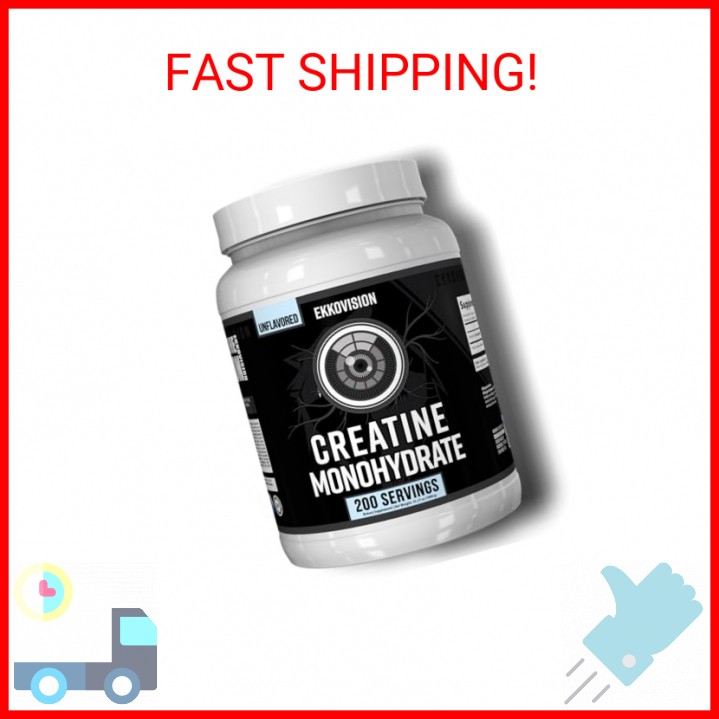 Ekkovision Creatine Monohydrate Powder, Micronized, Unflavored, Pre Workout & Po