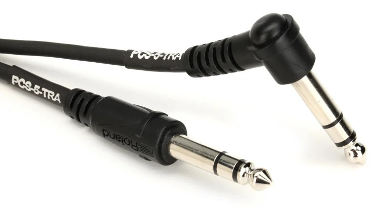 Roland PCS-5-TRA 1/4-inch TRS Male to 1/4-inch TRS Male Right Angle Percussion