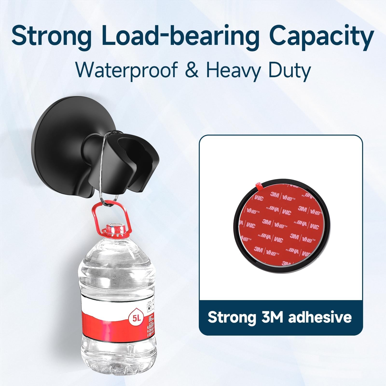 Strong Adhesive Shower Head Holder with Dual Angle Adjustable, Wall Mounted H...