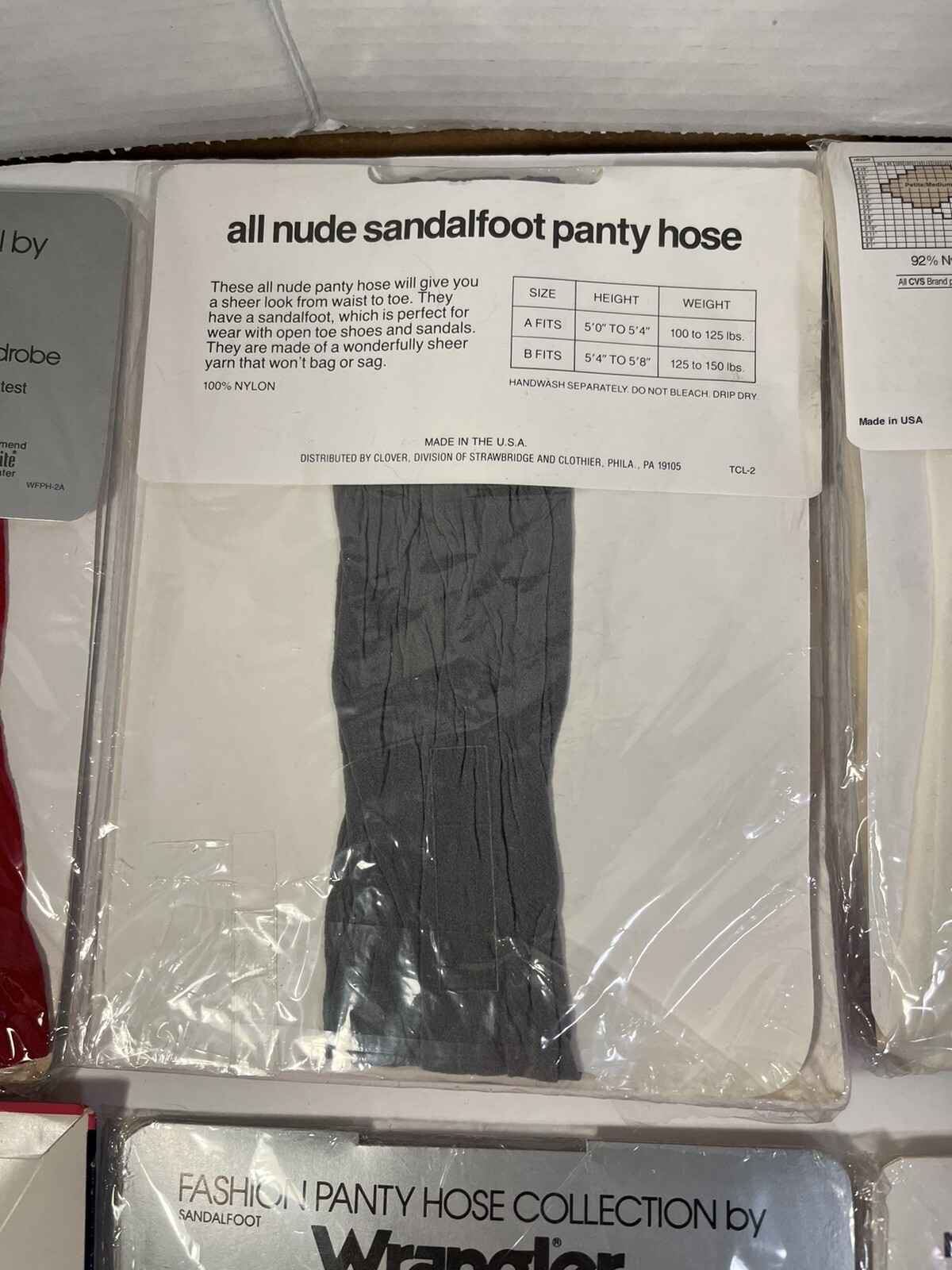 Vintage NOS 7 Pairs Size A B Small Medium Pantyhose Wrangler Silkies Hanes Too