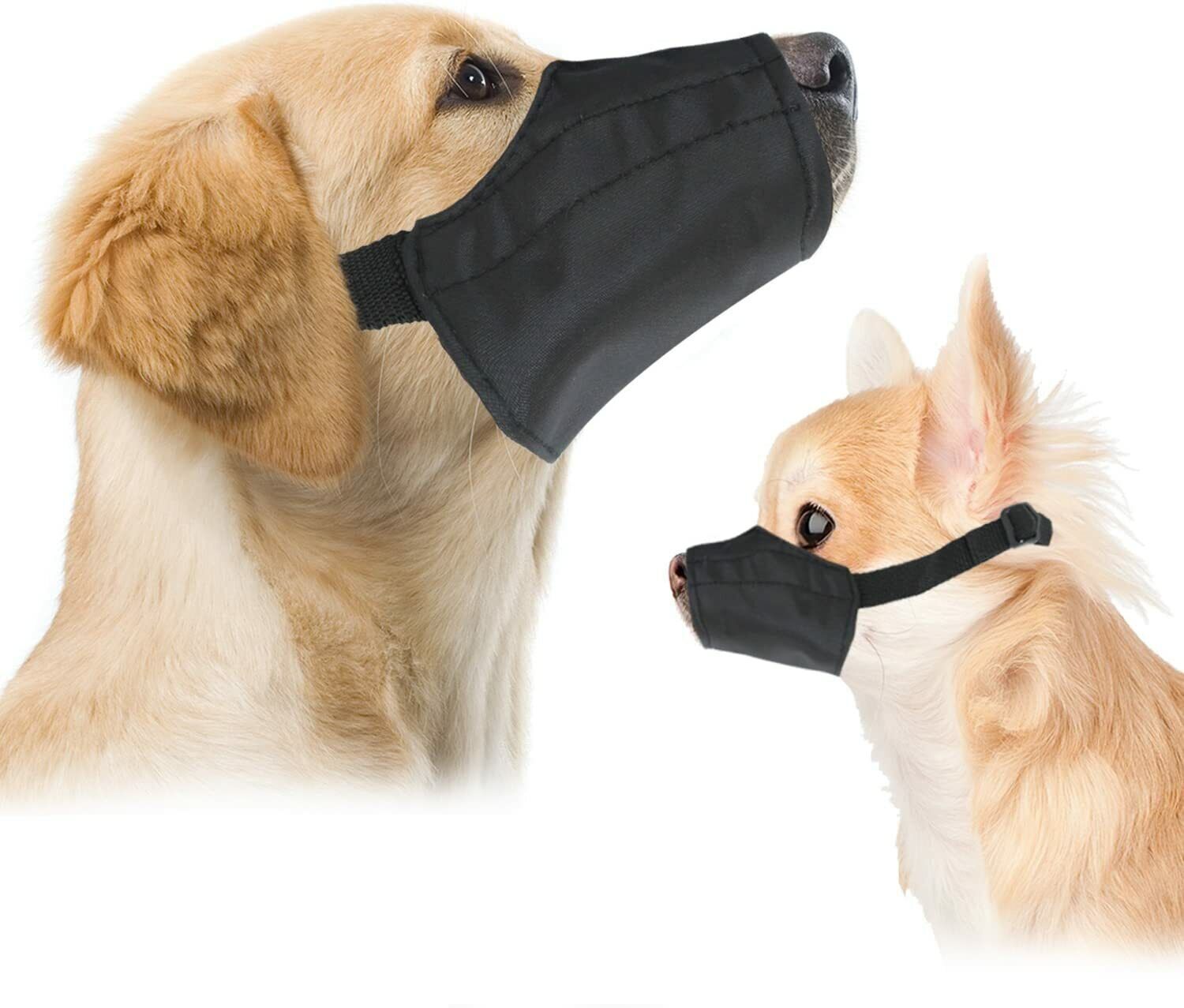 Downtown Pet Supply Quick Fit Dog Muzzle with Adjustable Straps, Black Size 1