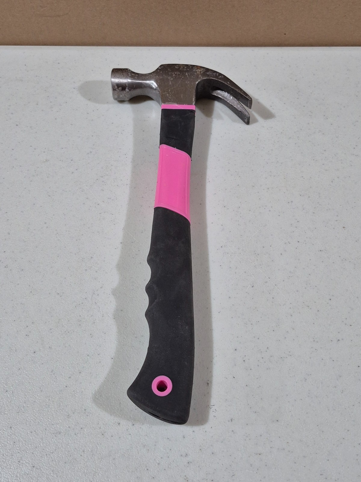 16 oz Hammer, Fiberglass Curved Claw Hammer, Pink