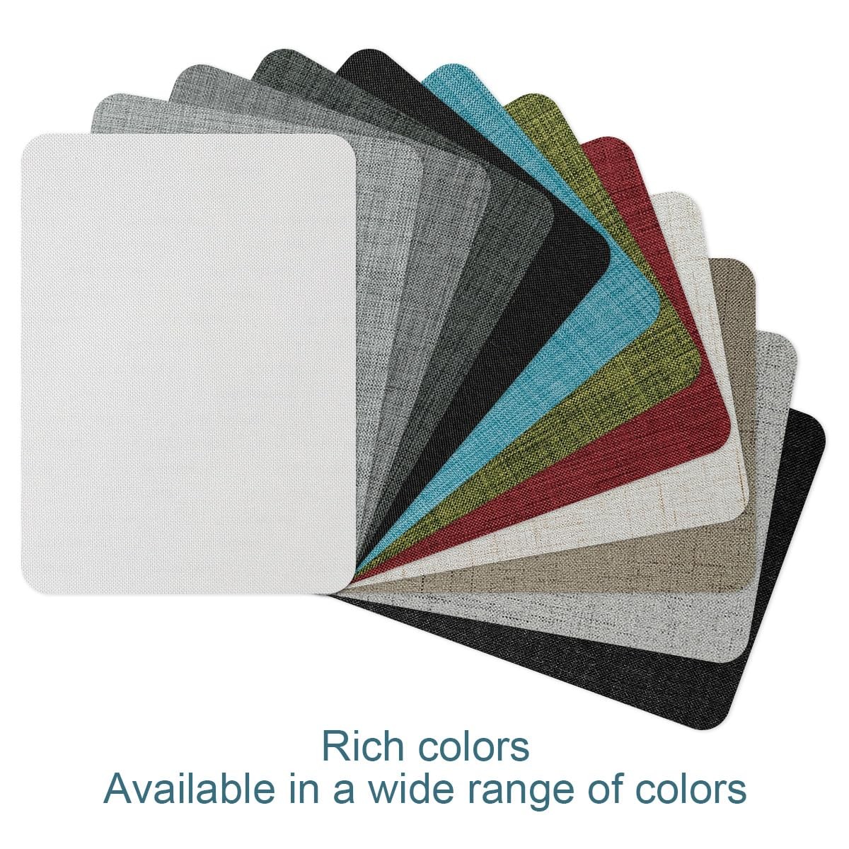 Fabric Repair Patches 8x11 Inch, 2 Pcs, Sofa Couch Car Seat, Dark Grey