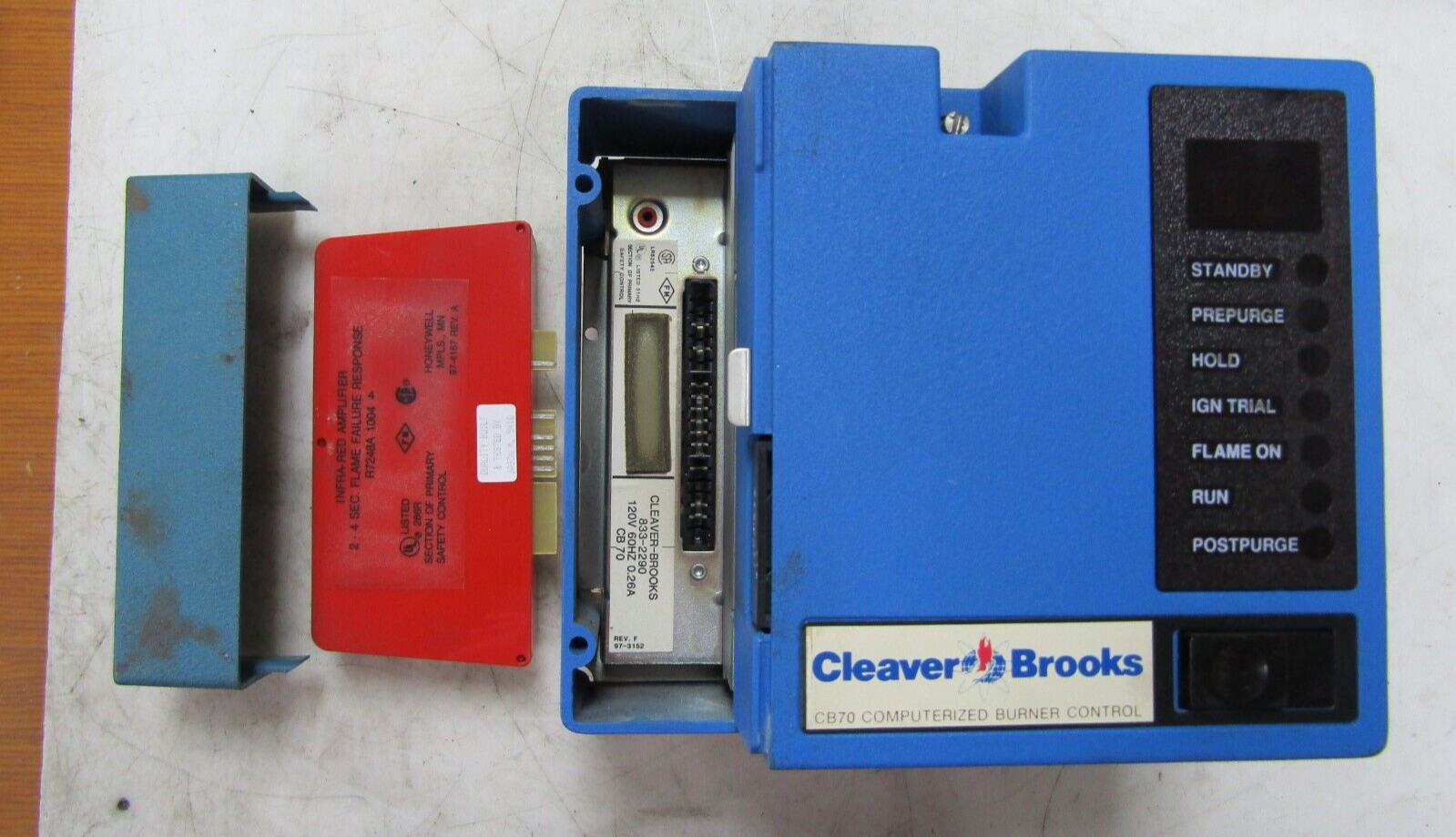 💥CLEAVER BROOKS CB70 COMPUTERIZED BURNER CONTROL W/ INFRARED AMPLIFIER