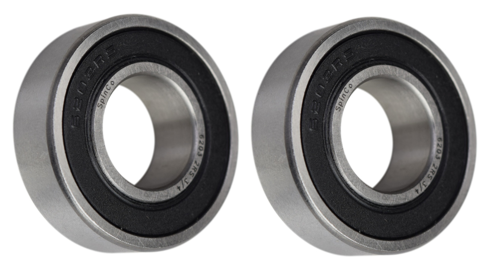 (2 Each) 6203-2RS-3/4, 6203LLU12, 203PP12 Sealed Radial Ball Bearing 0.75"X40X12