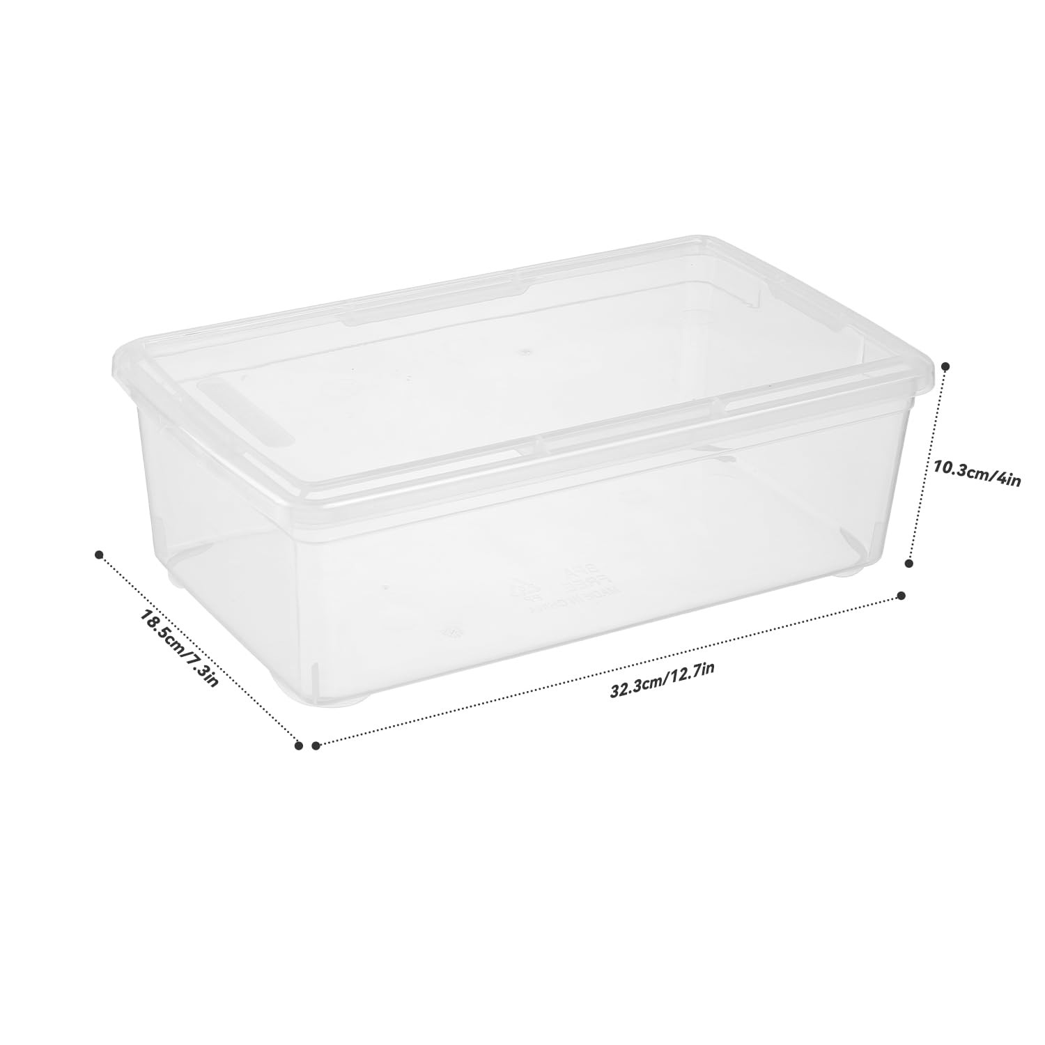 8 Packs 6 Quart Latching Storage Box,Shoe Boxes Clear Plastic Stackable Stora...