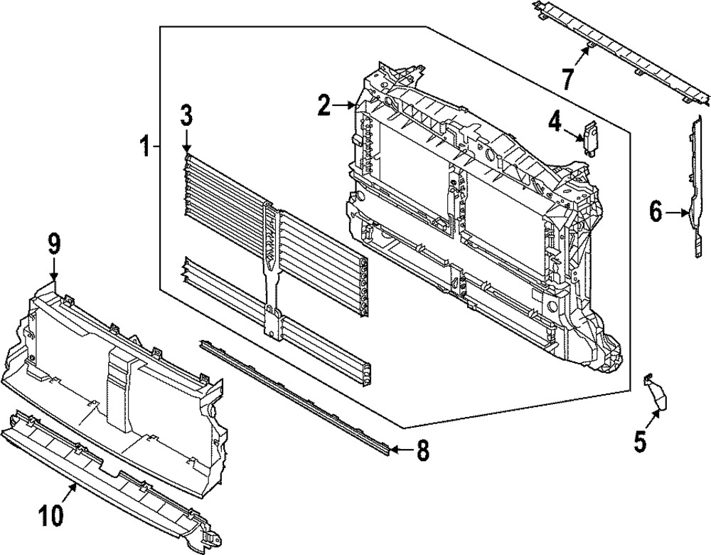 Genuine Ford Radiator Support Panel LX6Z5816146K