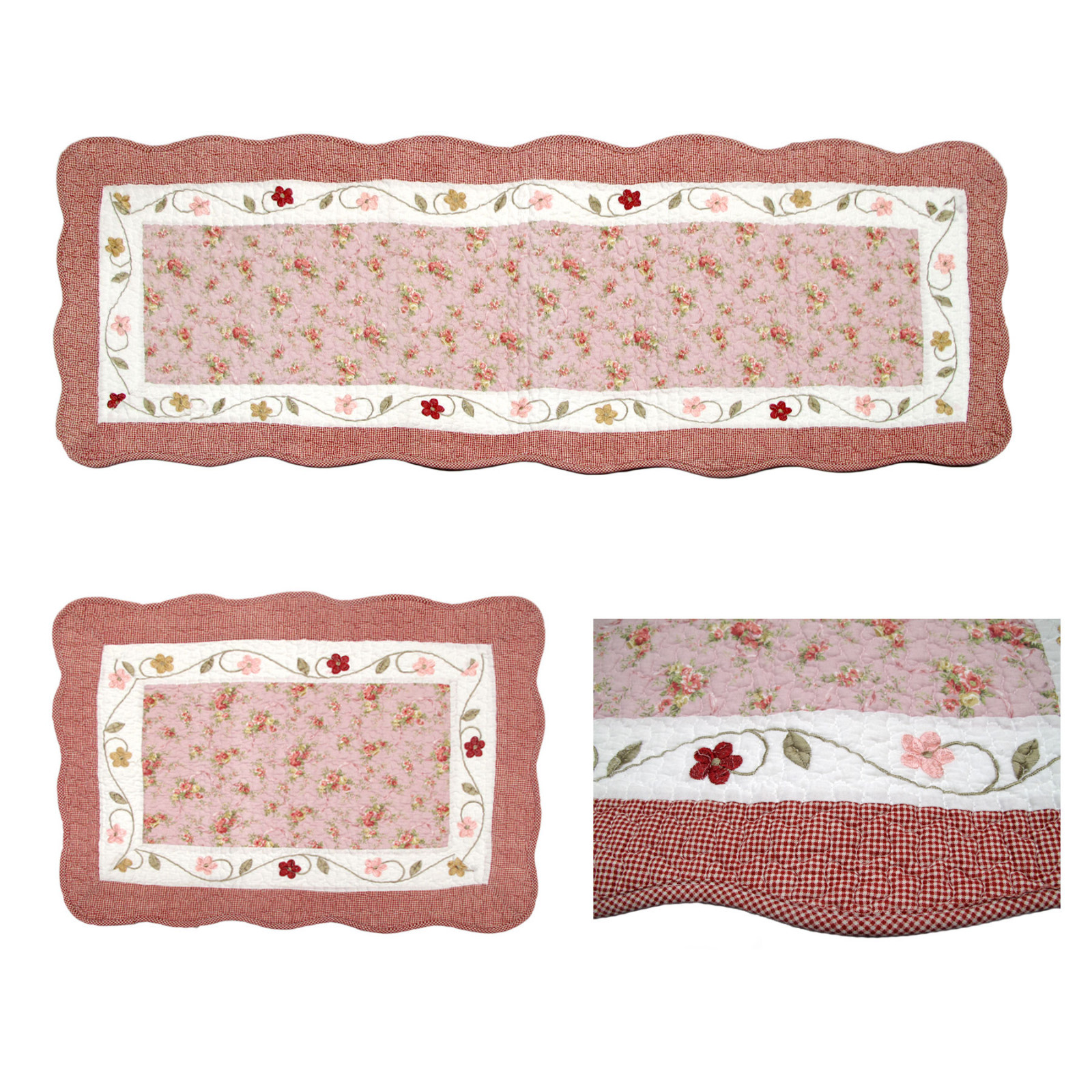 100% Cotton Garden Floral Embroidery Cotton Sofa Seat Protector