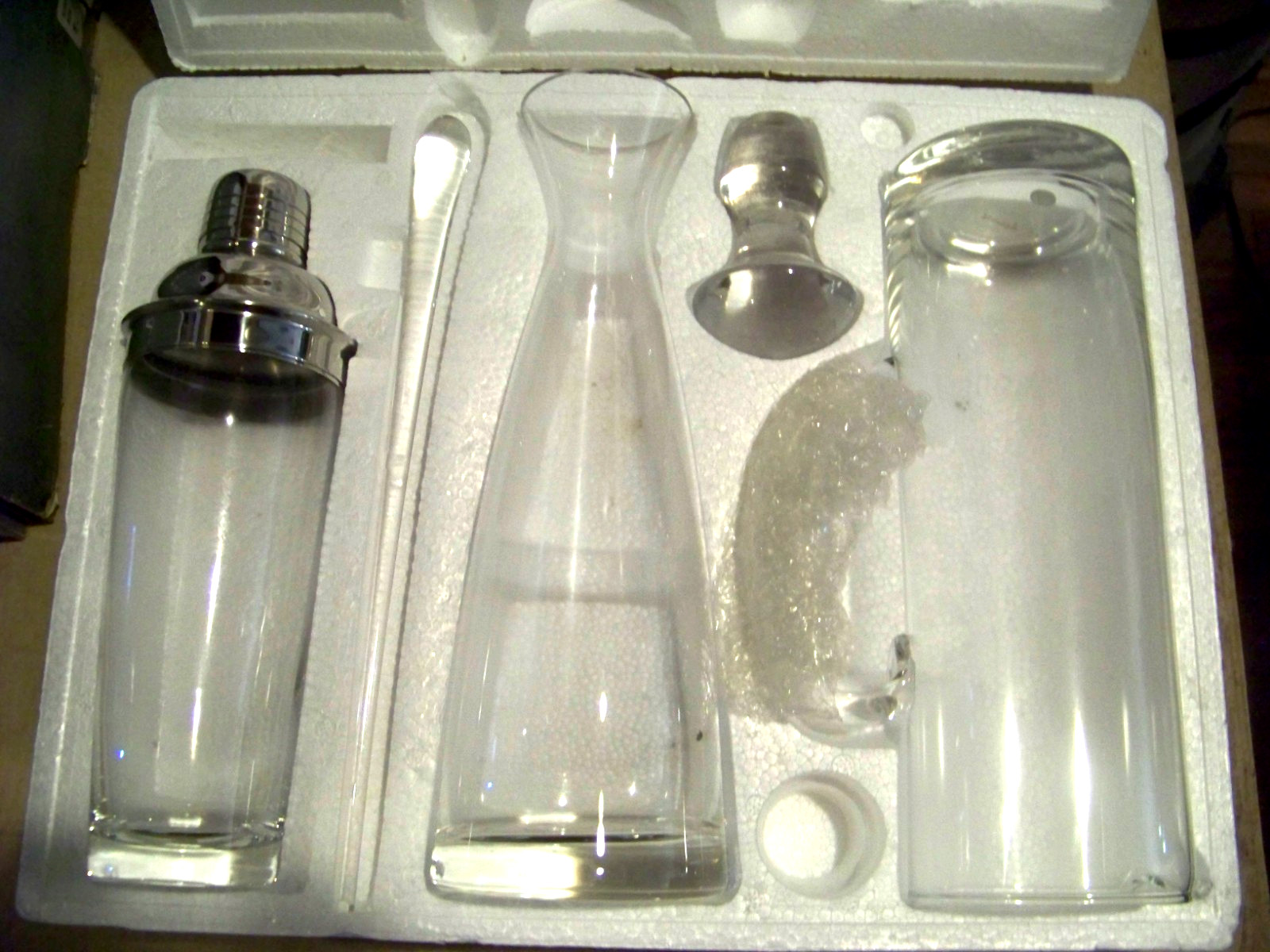 Classic Elements Set Of Three Clear Decanters in Original Box