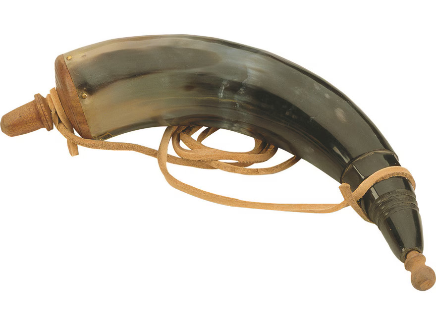 Traditions Authentic Powder Horn with Leather Sling